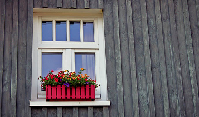 timber-wood-window-wall-home-flowers